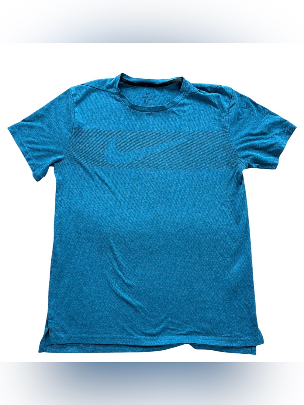 Men's Med Nike Dri Fit Short Sleeve Shirt Training Top Teal EUC